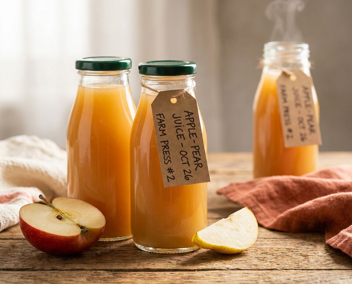 Свеже цеђен сок у стакленим флашама